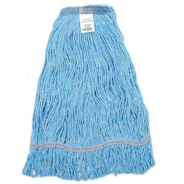 Large Blue Looped Mop Head, Narrow Band